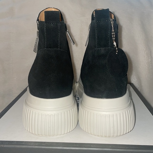 NWT J/SLIDES WYONA Black Suede Waterproof Hidden Wedge Sneaker Bootie - Picture 9 of 14